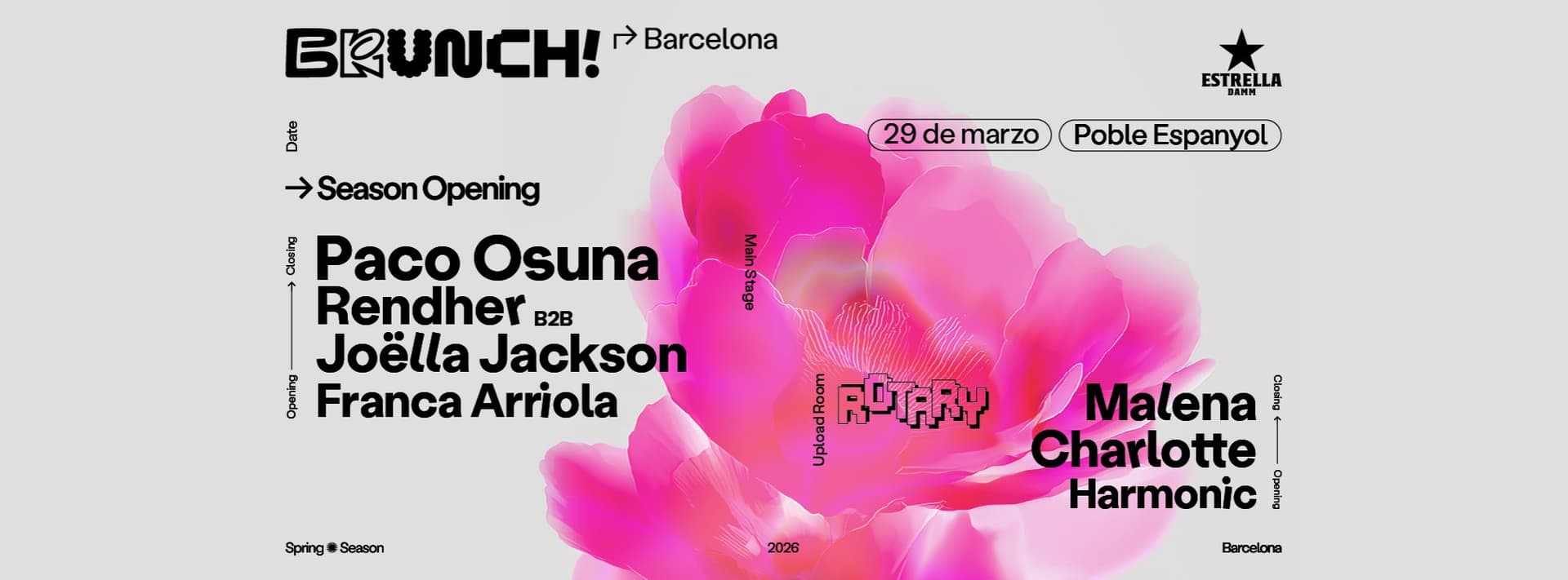 Cartel 2 de Brunch Electronik Season Opening