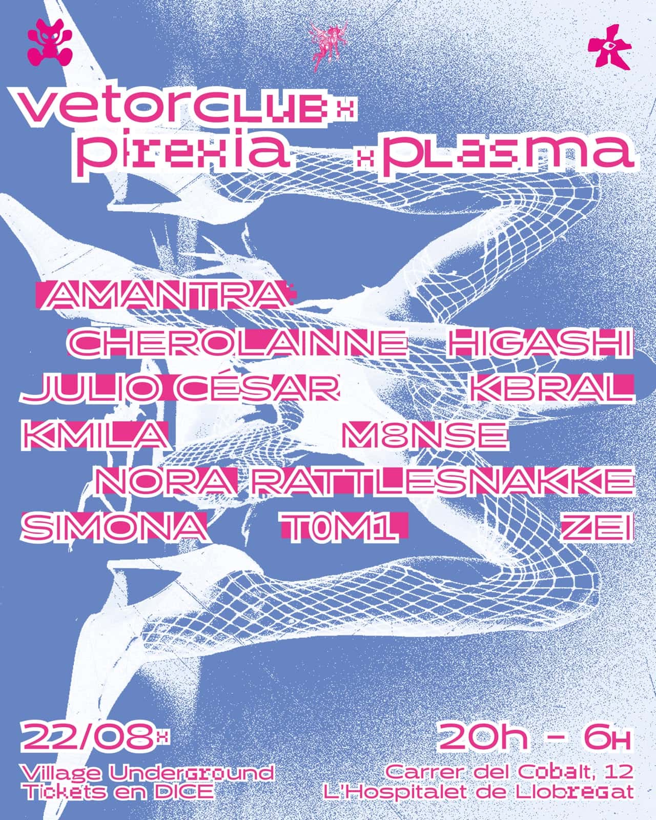 Flyer de Vetor Club x Plasma x Pirexia