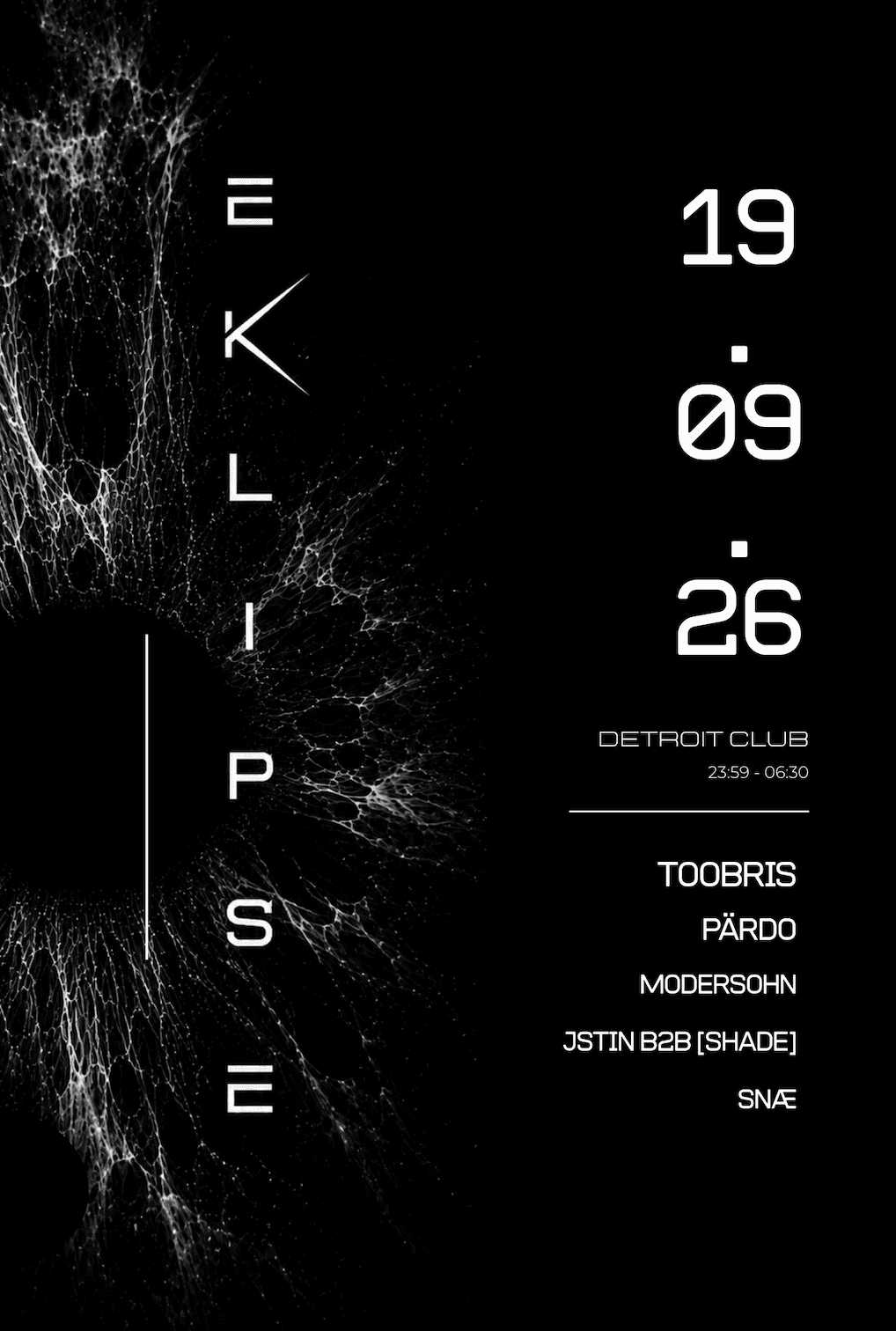 Flyer de EKLIPSE pres. Toobris