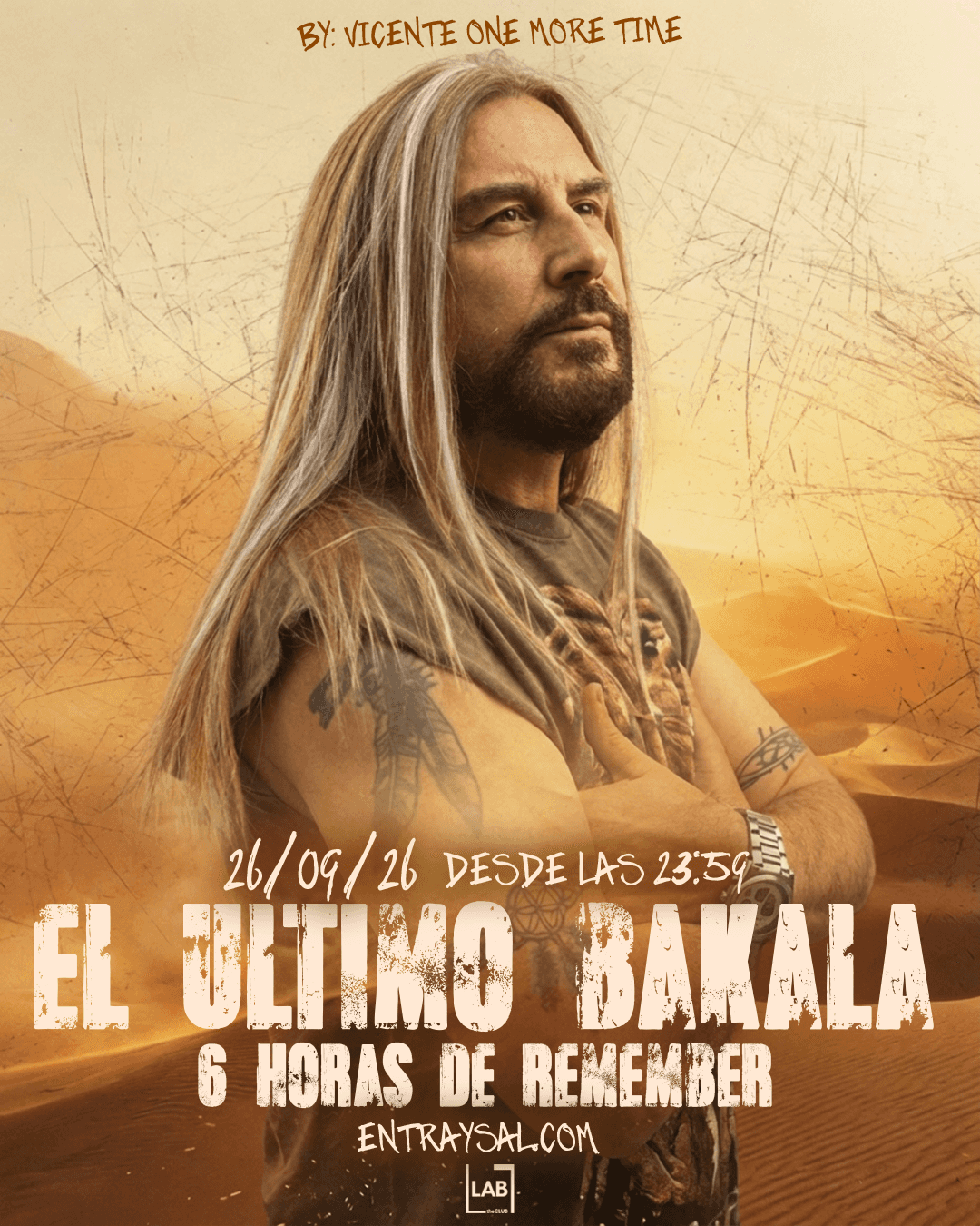 Flyer de El Último Bakala – Vicente One More Time