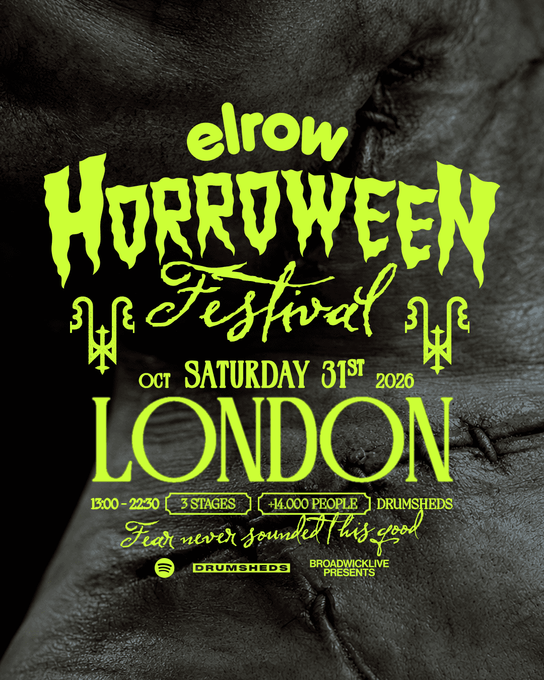 Flyer de elrow Horroween Festival