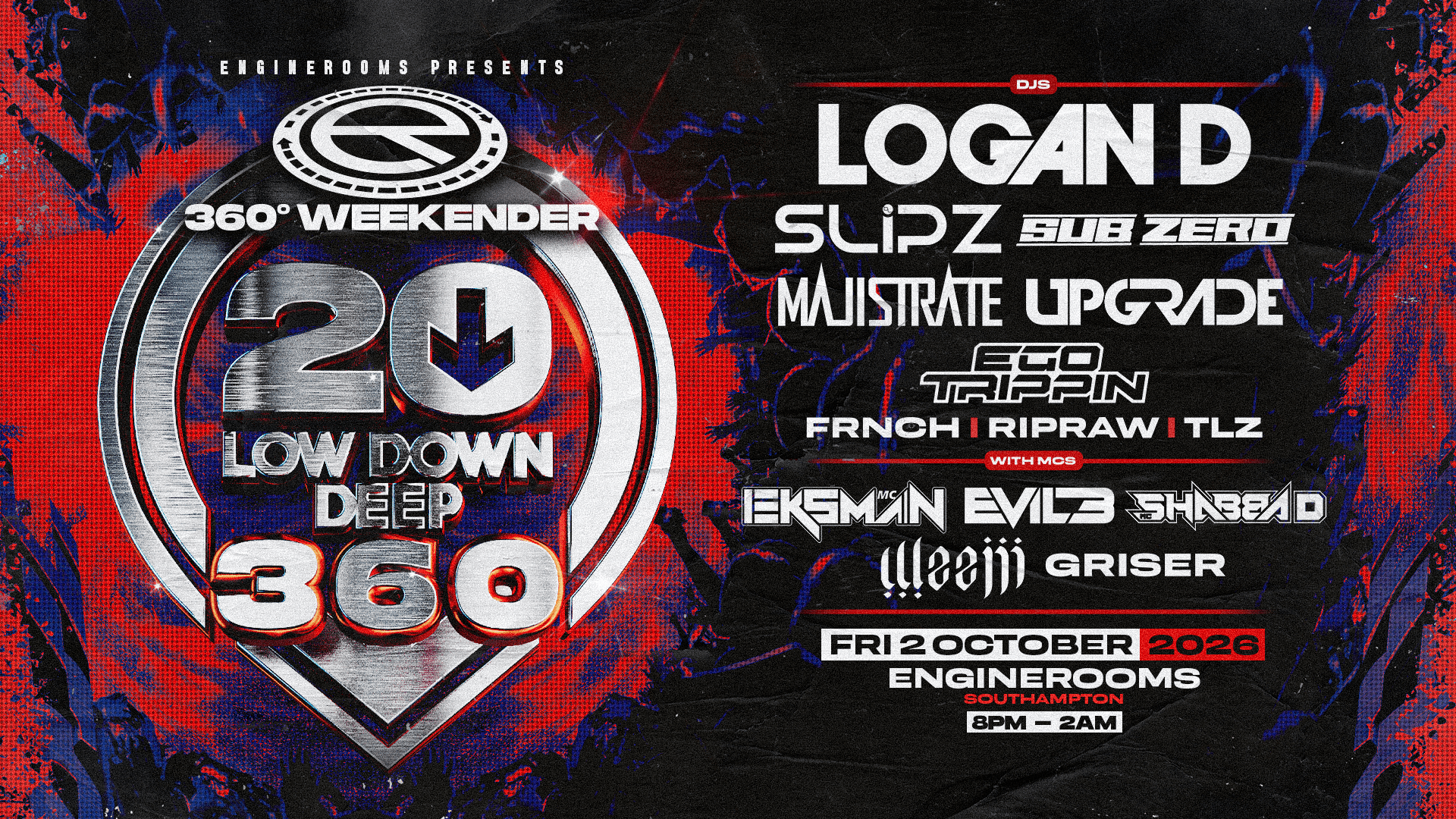 EngineRooms 360 Weekender: 20 Years of Low Down Deep