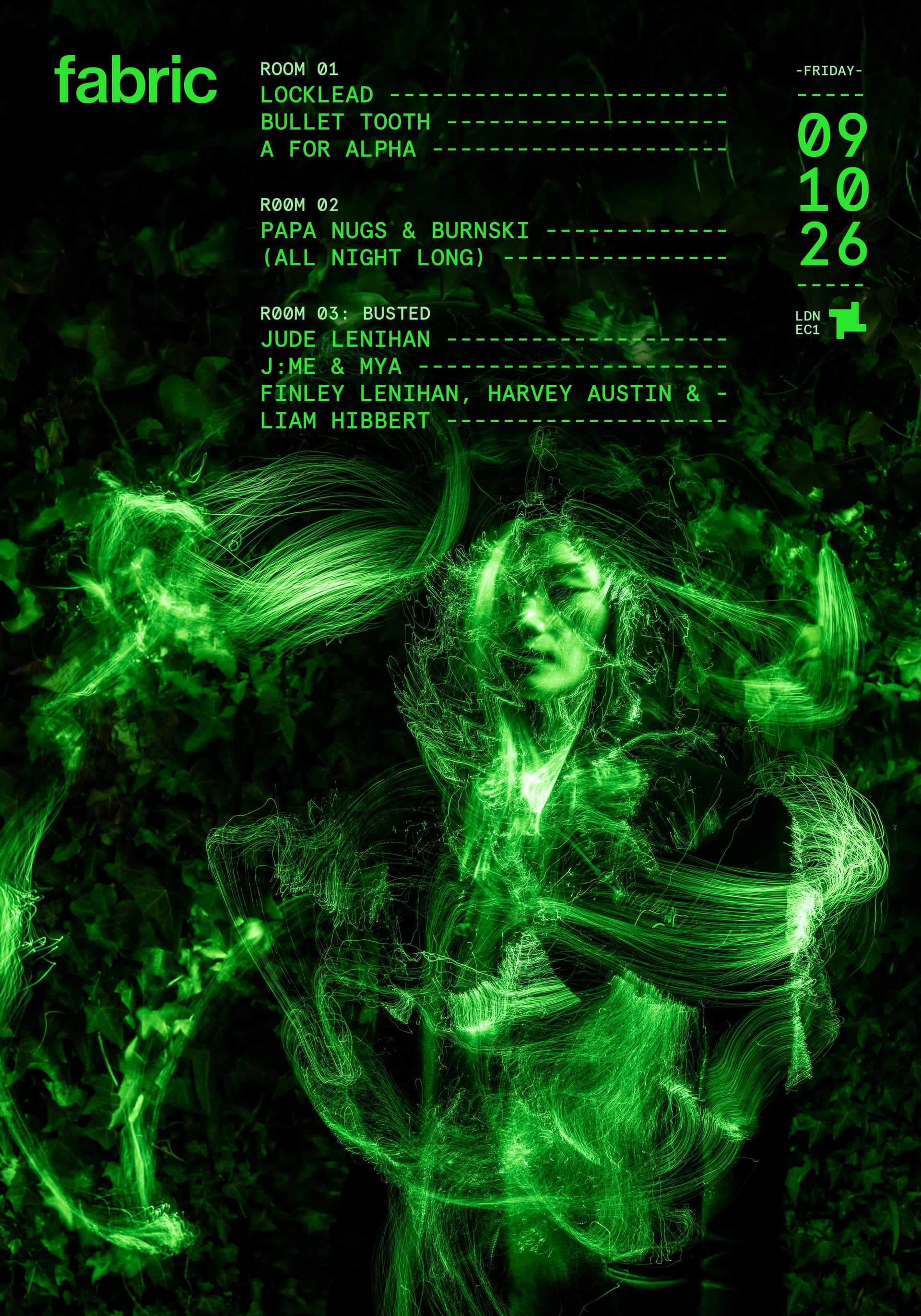 fabric: Locklead, bullet tooth, A For Alpha, Papa Nugs, Burnski