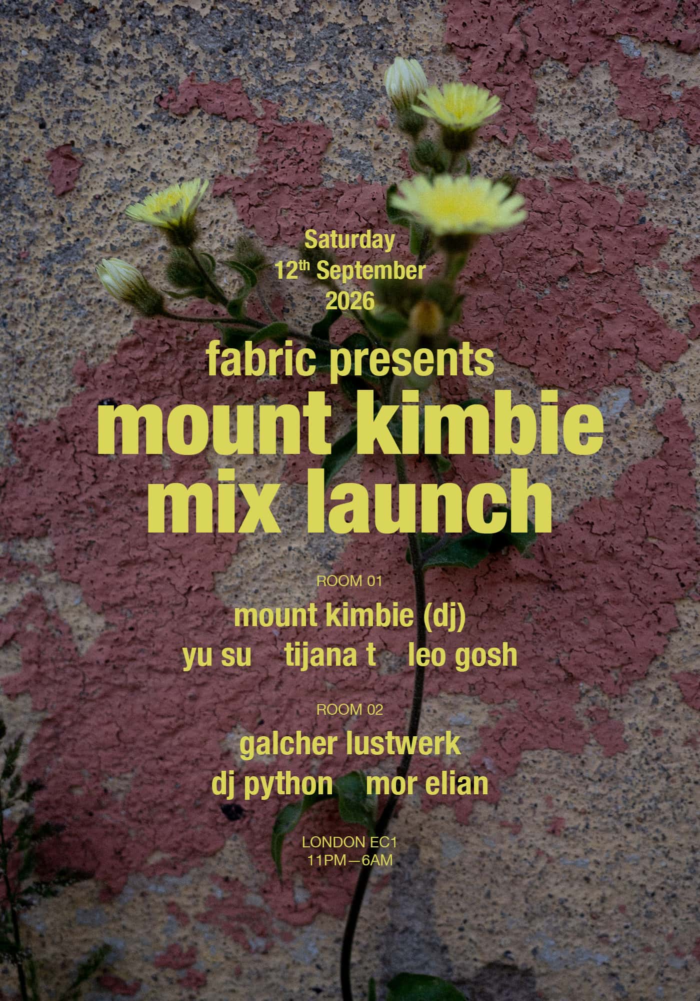 Cartel de fabric presents Mount Kimbie mix launch