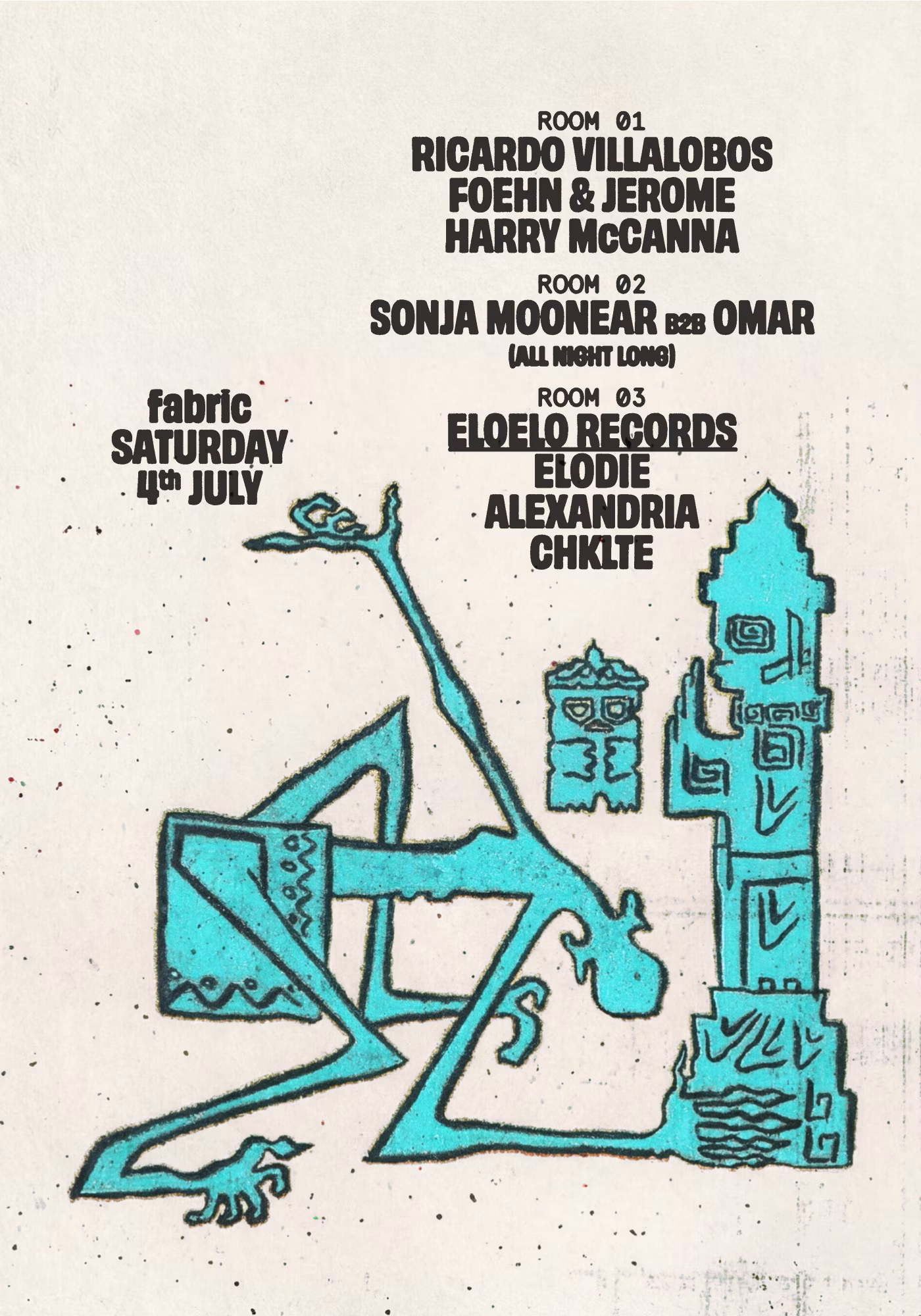 fabric: Ricardo Villalobos, Sonja Moonear B2B Omar, Foehn & Jerome, Harry McCanna