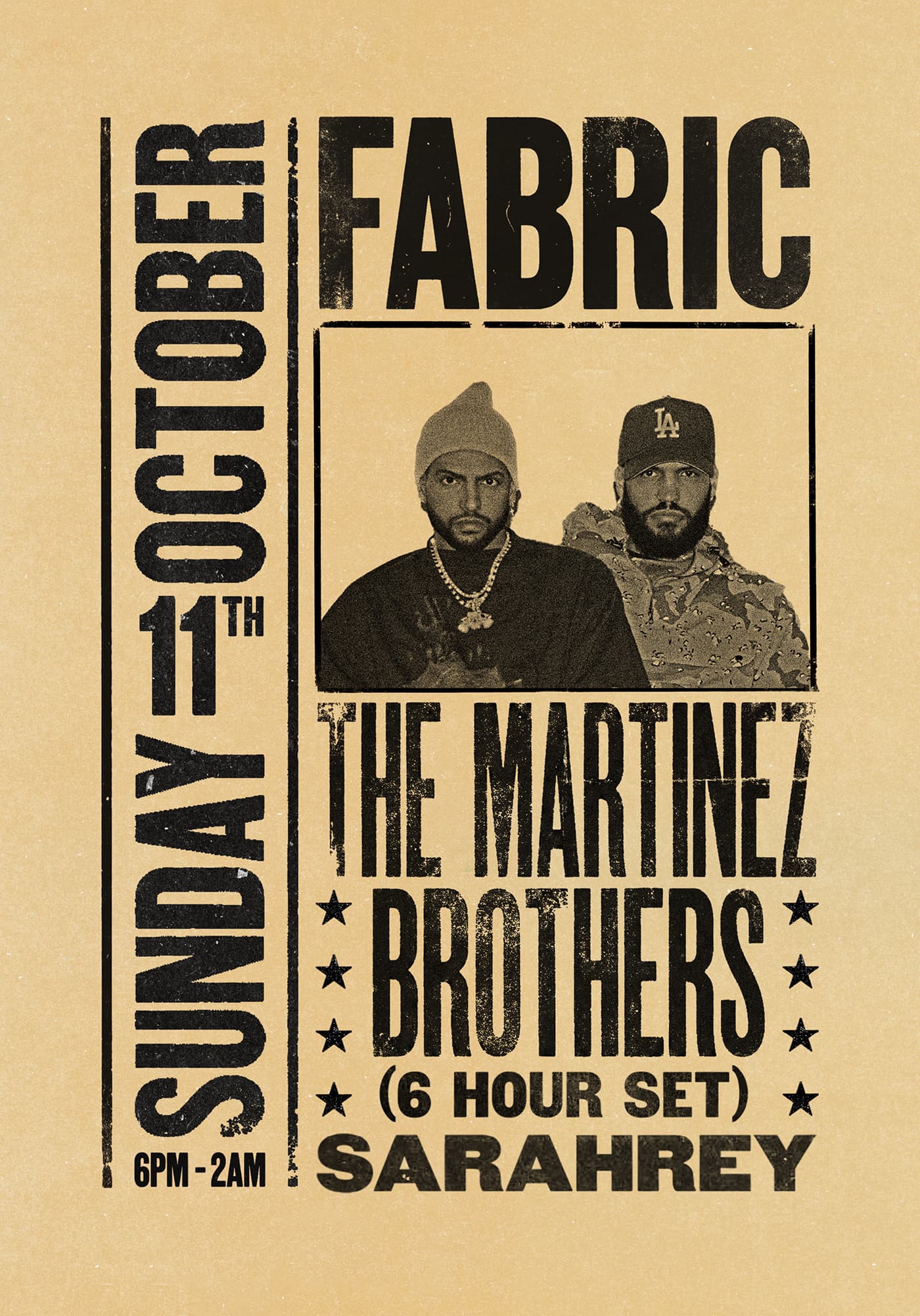 fabric: The Martinez Brothers, Sarahrey