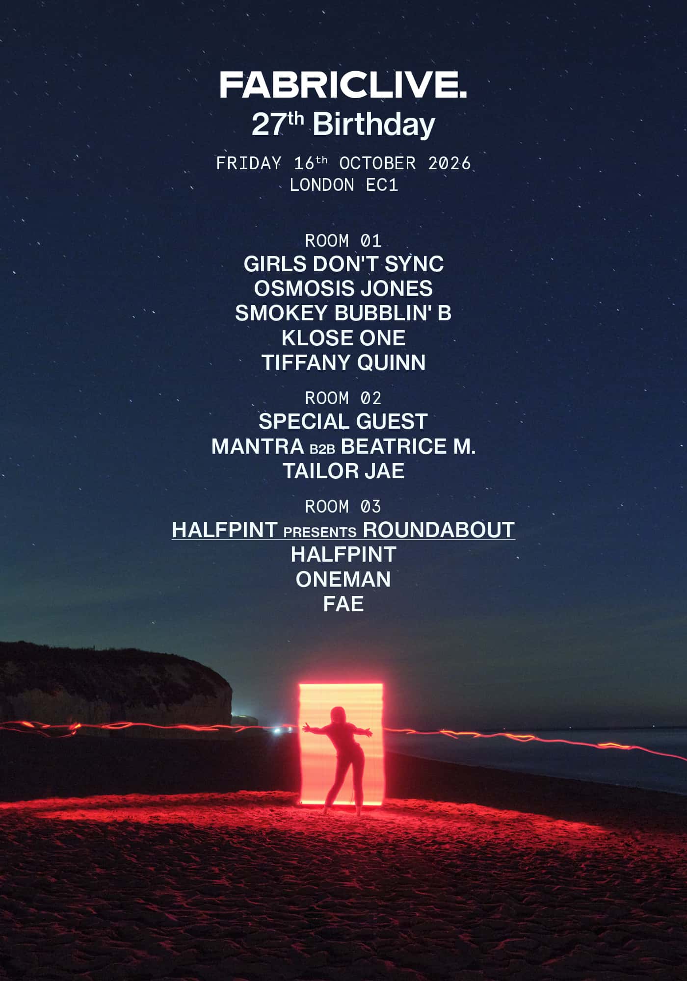 Cartel de FABRICLIVE 27th Birthday