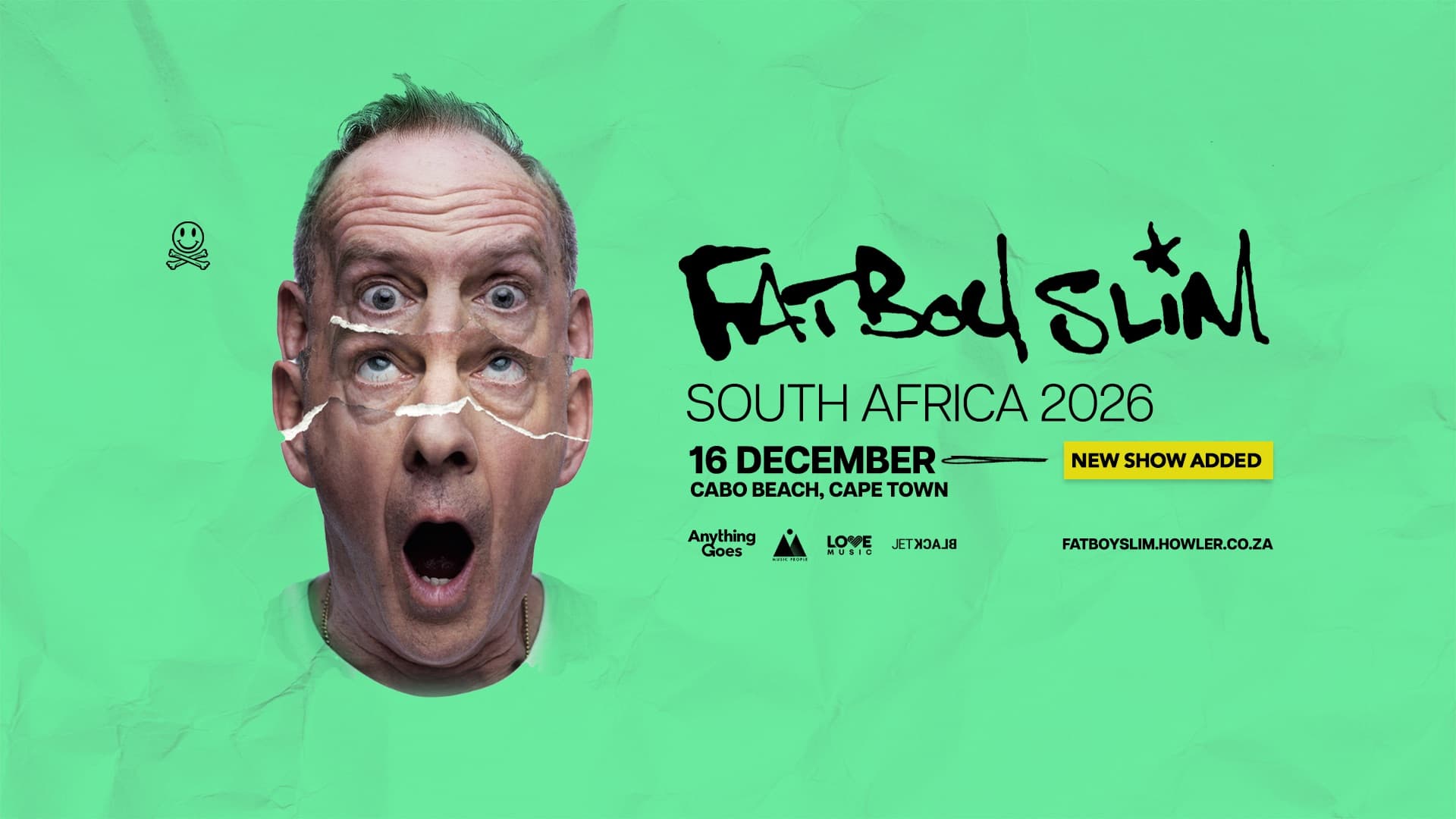 Fatboy Slim Cape Town 2026 - PUBLIC HOLIDAY