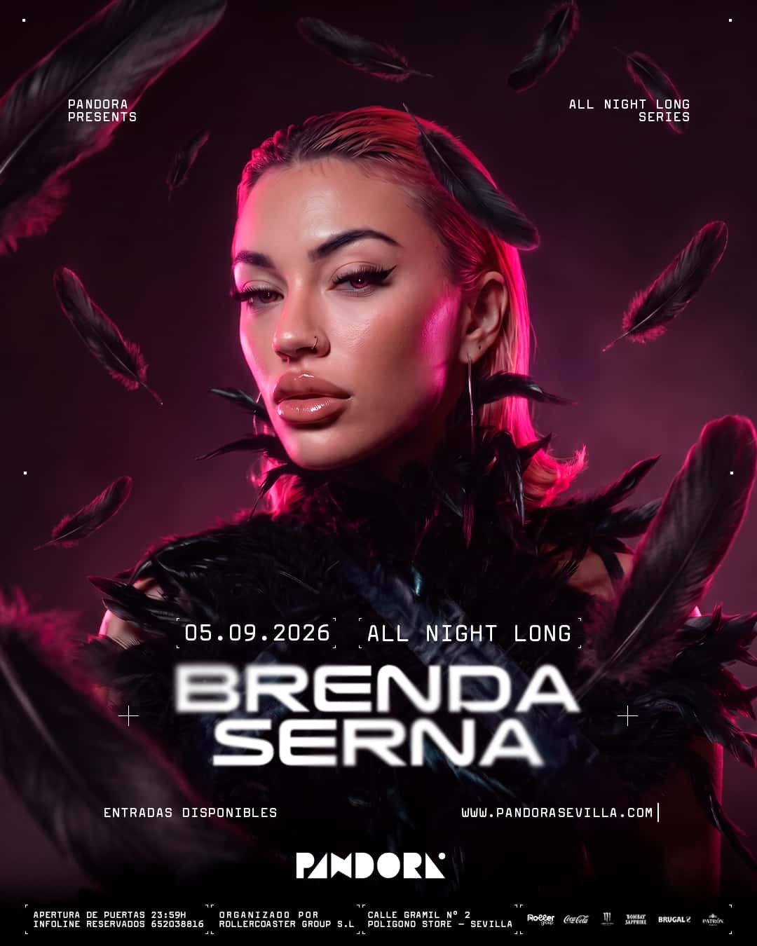 Cartel de Brenda Serna All Night Long