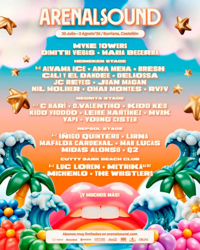 Cartel de Arenal Sound 2026 - Sábado, 1