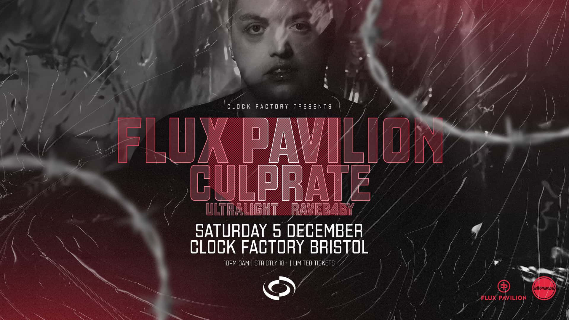 Flyer of Clock Factory Presents: Flux Pavilion & Culprate