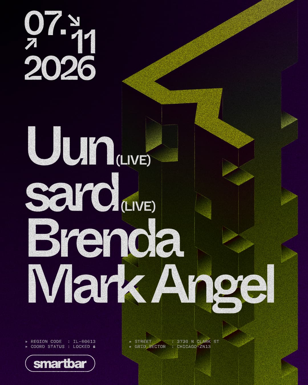Format presents Uun (Live) * sard (Live) * Brenda * Mark Angel