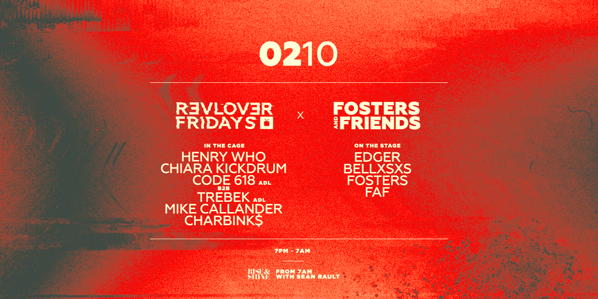 Flyer of Fosters & Friends x Revolver Fridays