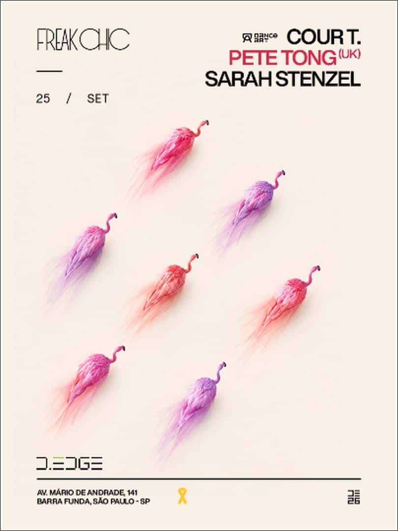 Flyer de FREAK CHIC D-EDGE SP pres.: P1: COUR T. PETE TONG (UK). SARAH STENZEL