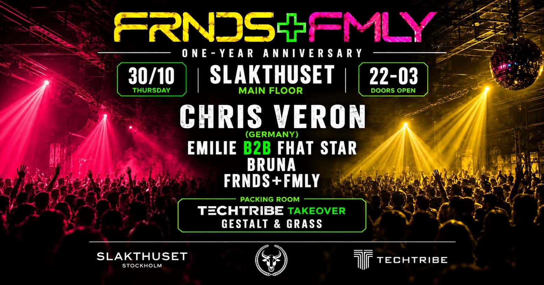 Flyer of FRNDS+FMLY ONE-YEAR ANNIVERSARY