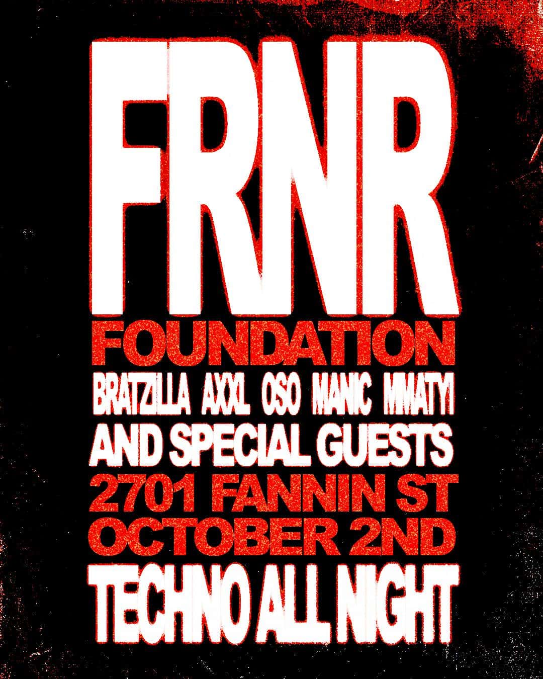 Flyer of FRNR TECHNO TAKEOVER