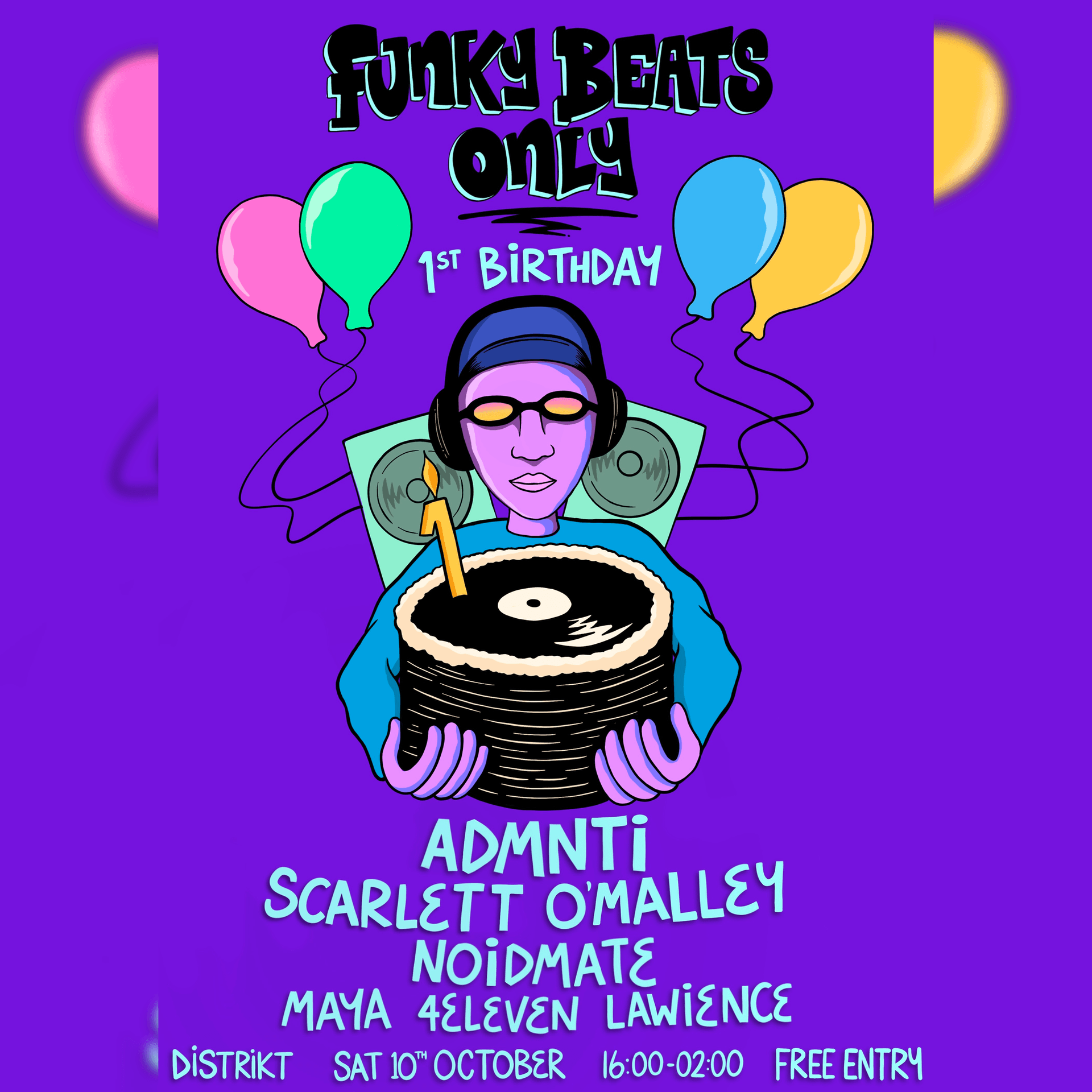 Funky Beats Only 1st Birthday