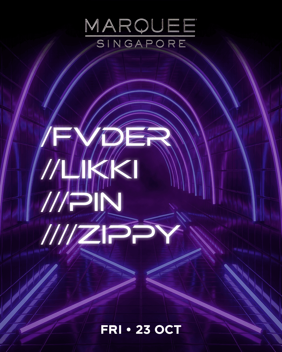 Flyer of FVDER, LIKKI, PIN & ZIPPY