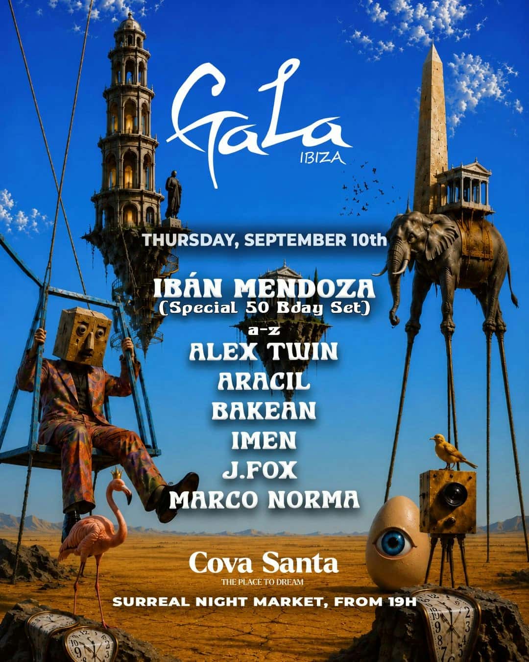 Flyer of Gala by Ibán Mendoza