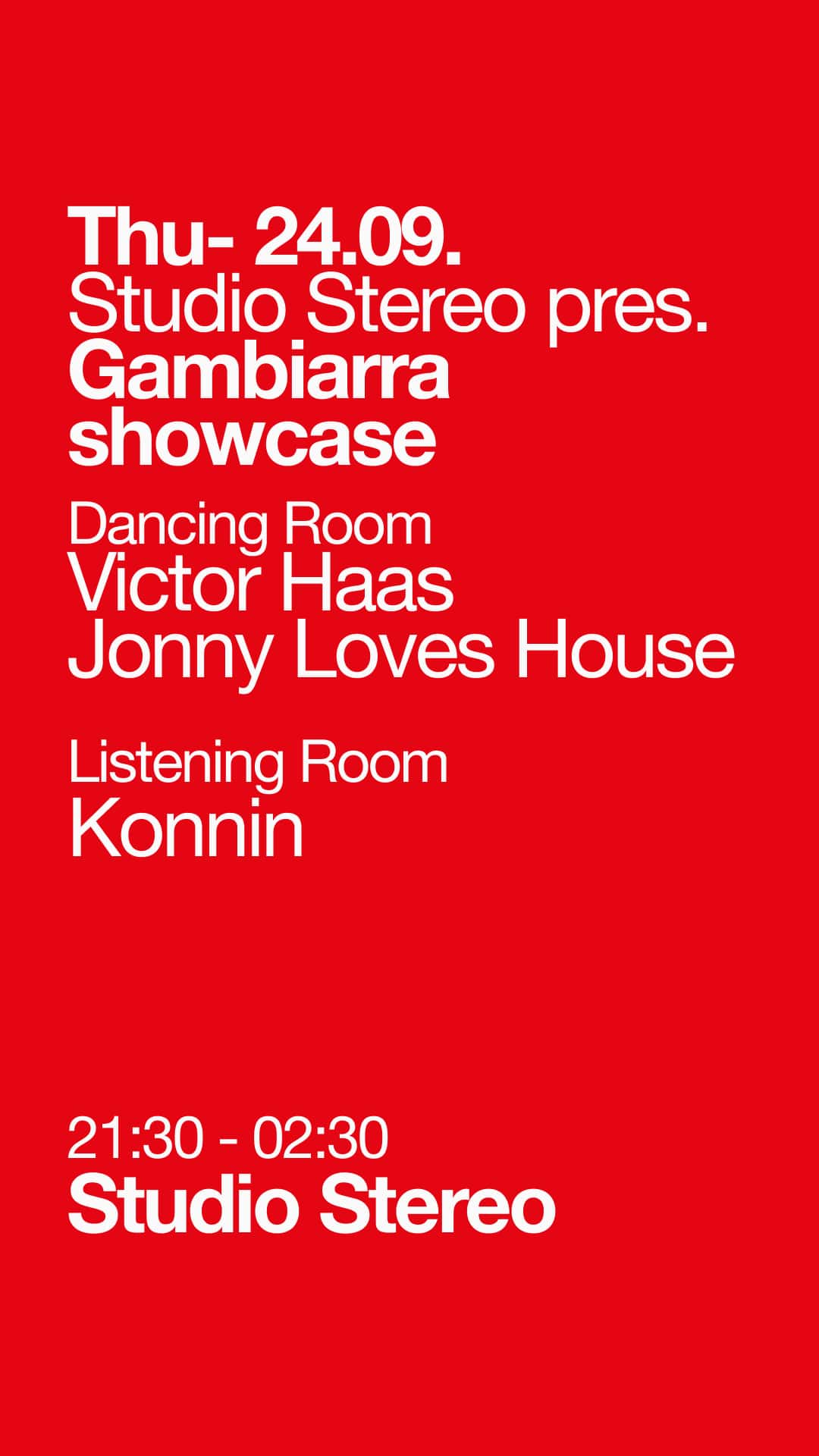 Flyer de Studio Stereo pres. Gambiarra showcase