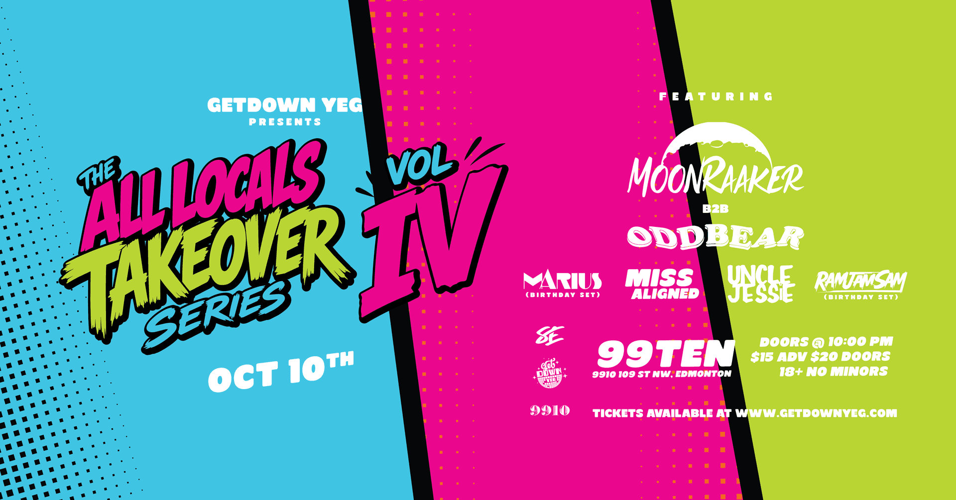 Flyer de GetDown YEG presents All Locals Takeover Series Vol IV