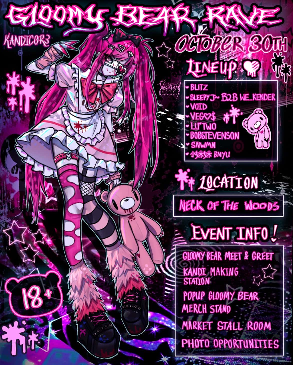 Flyer of Gloomy Bear Rave