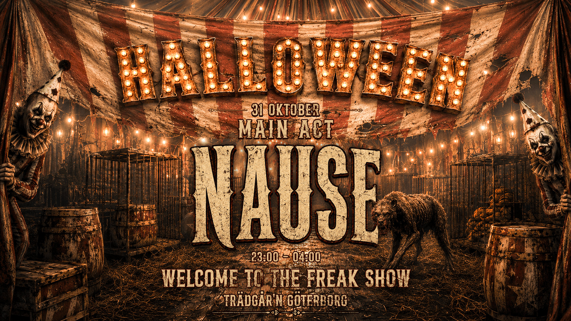 GÖTEBORGS STÖRSTA HALLOWEEN FEST - 31 OKTOBER - TRÄDGÅR'N