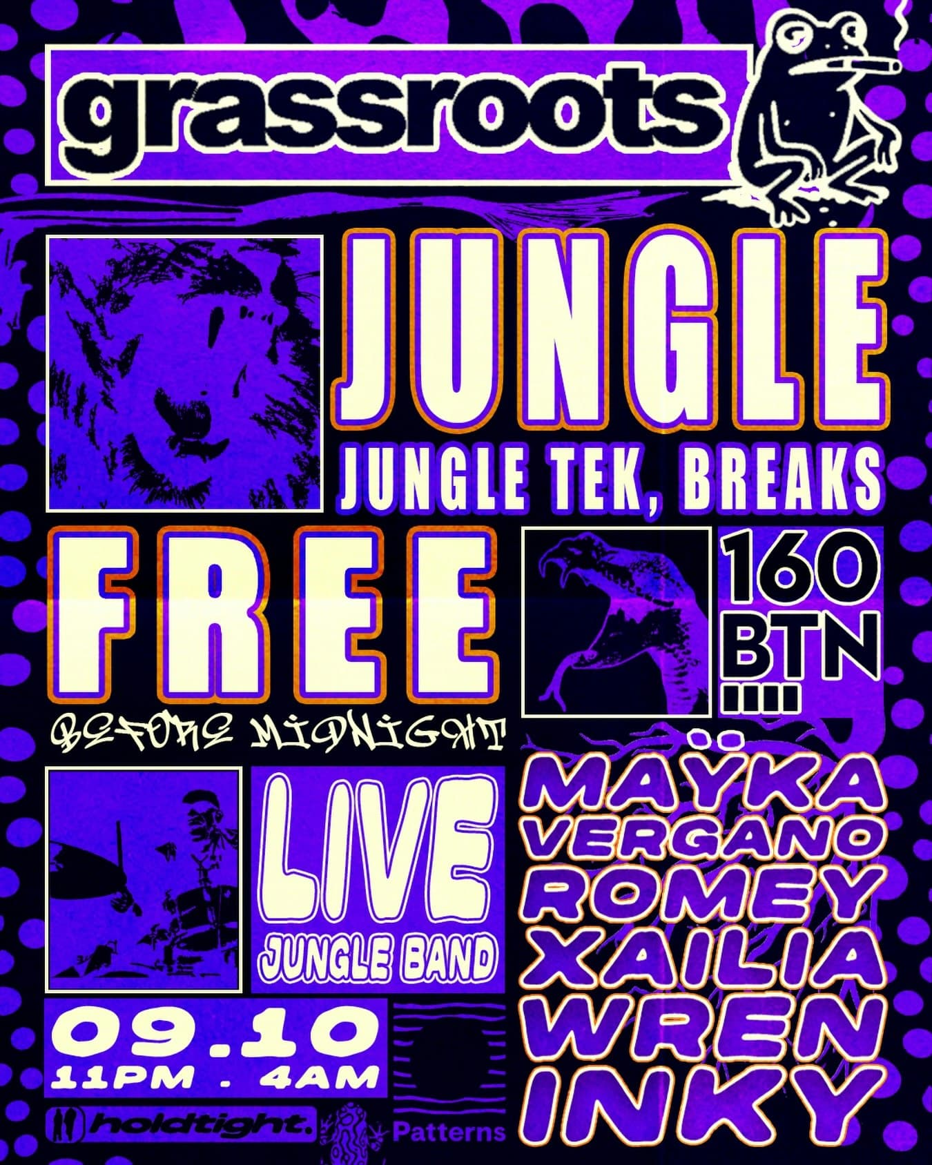 Grassroots: FREE entry - Jungle, Jungle Tek, Breaks