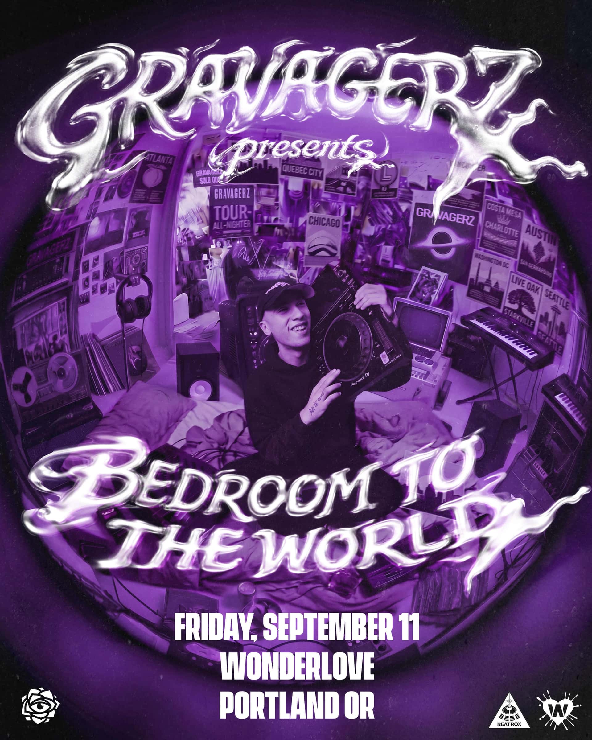 Flyer de GRAVAGERZ: BEDROOM TO THE WORLD