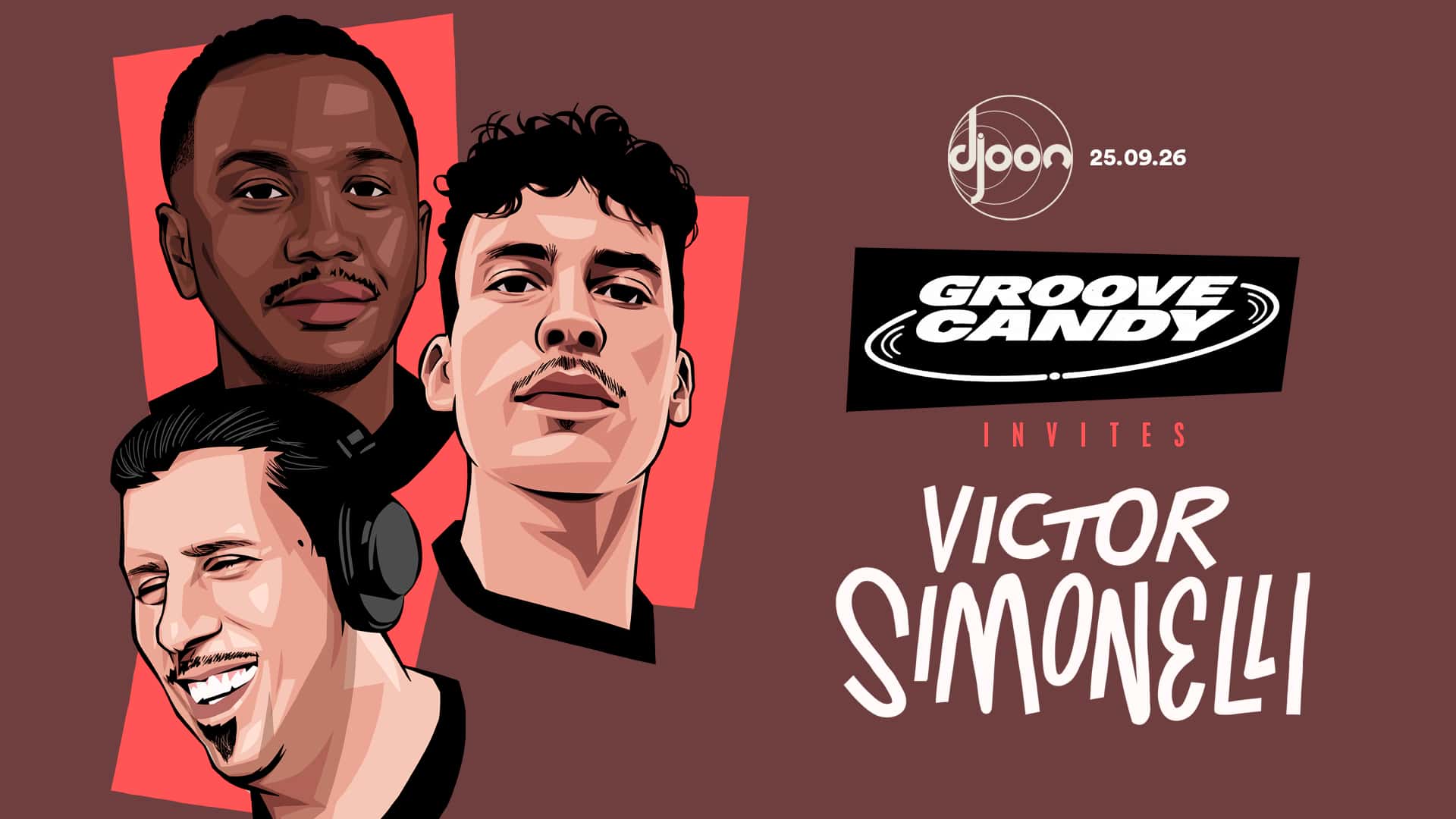Flyer of Groove Candy Invite Victor Simonelli