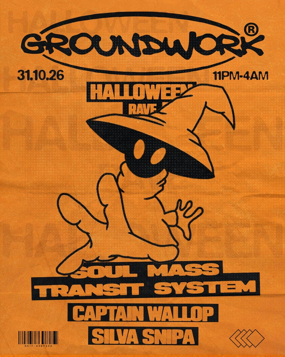 GROUNDWORK 002: Halloween w/ Soul Mass Transit System & Captain Wallop