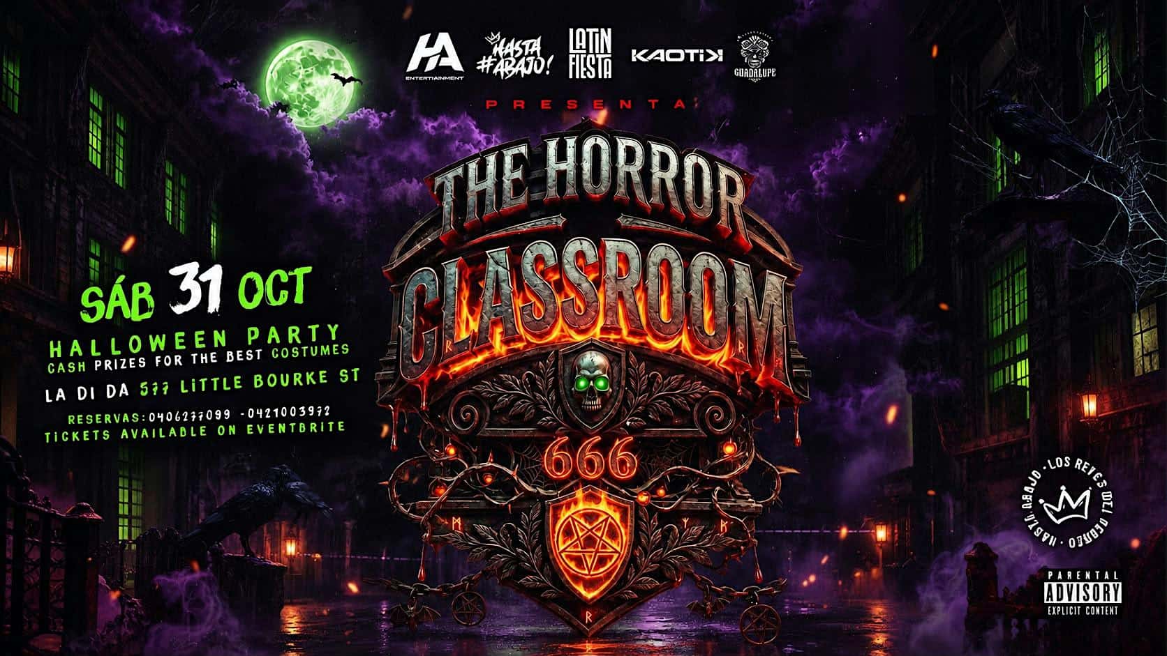 Flyer de HALLOWEEN 2026 — THE HORROR CLASSROOM
