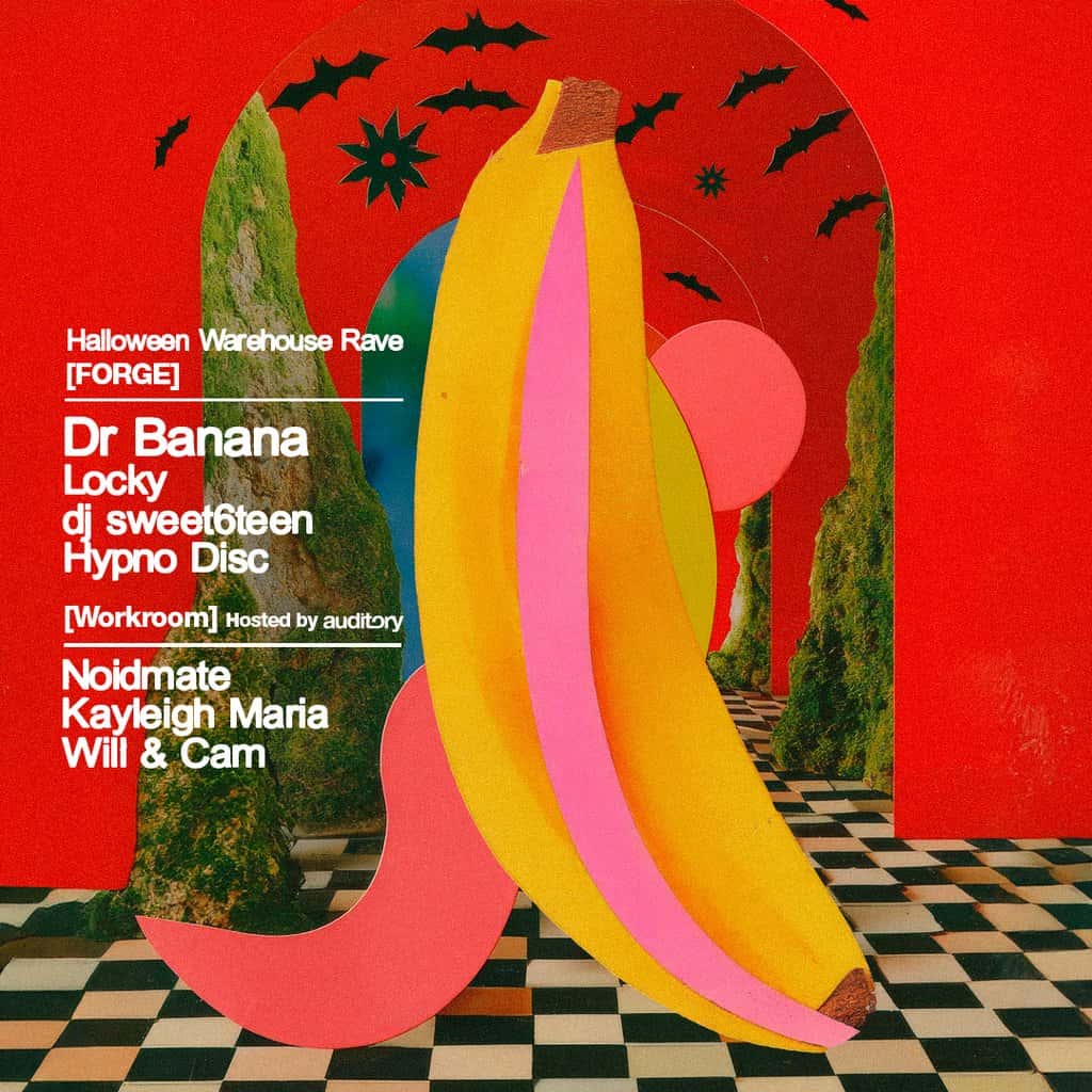 Flyer of Halloween @ FORGE: Dr Banana + Locky + dj sweet6teen