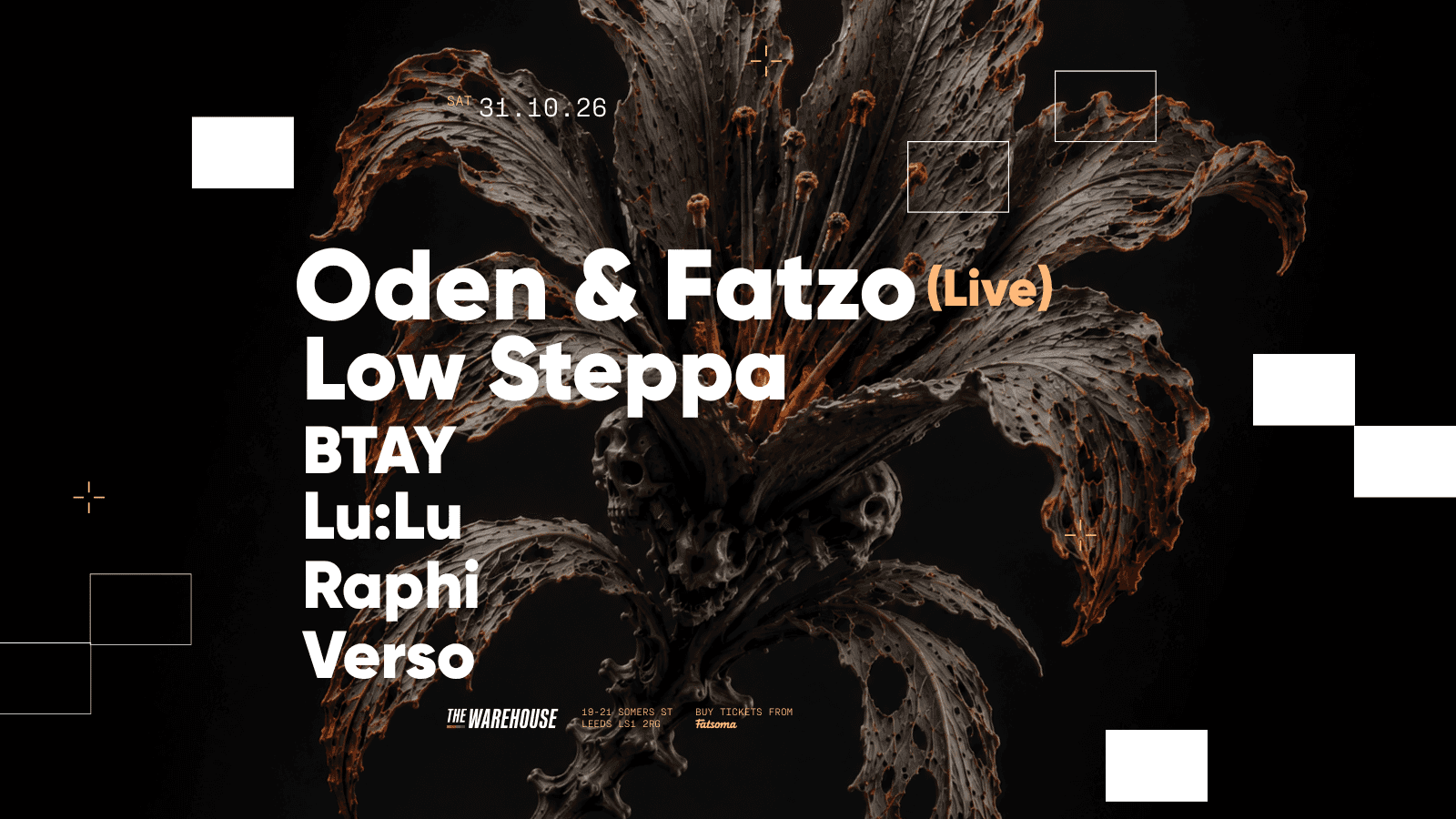 Flyer of The Warehouse Halloween Special: Oden & Fatzo