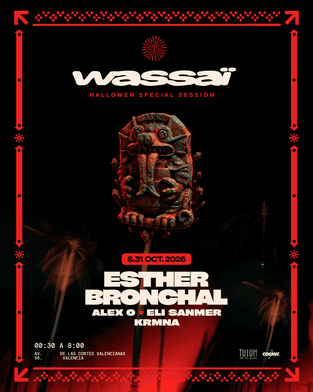 Flyer de HALLOWEEN WASSAÏ con ESTHER BRONCHAL