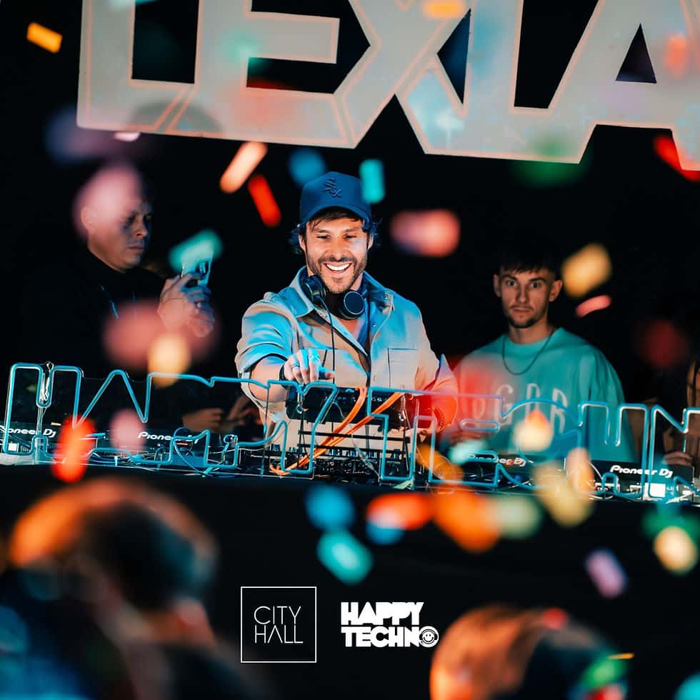 Cartel de HAPPYTECHNO I LEXLAY IS BACK TO CITY! 2/2