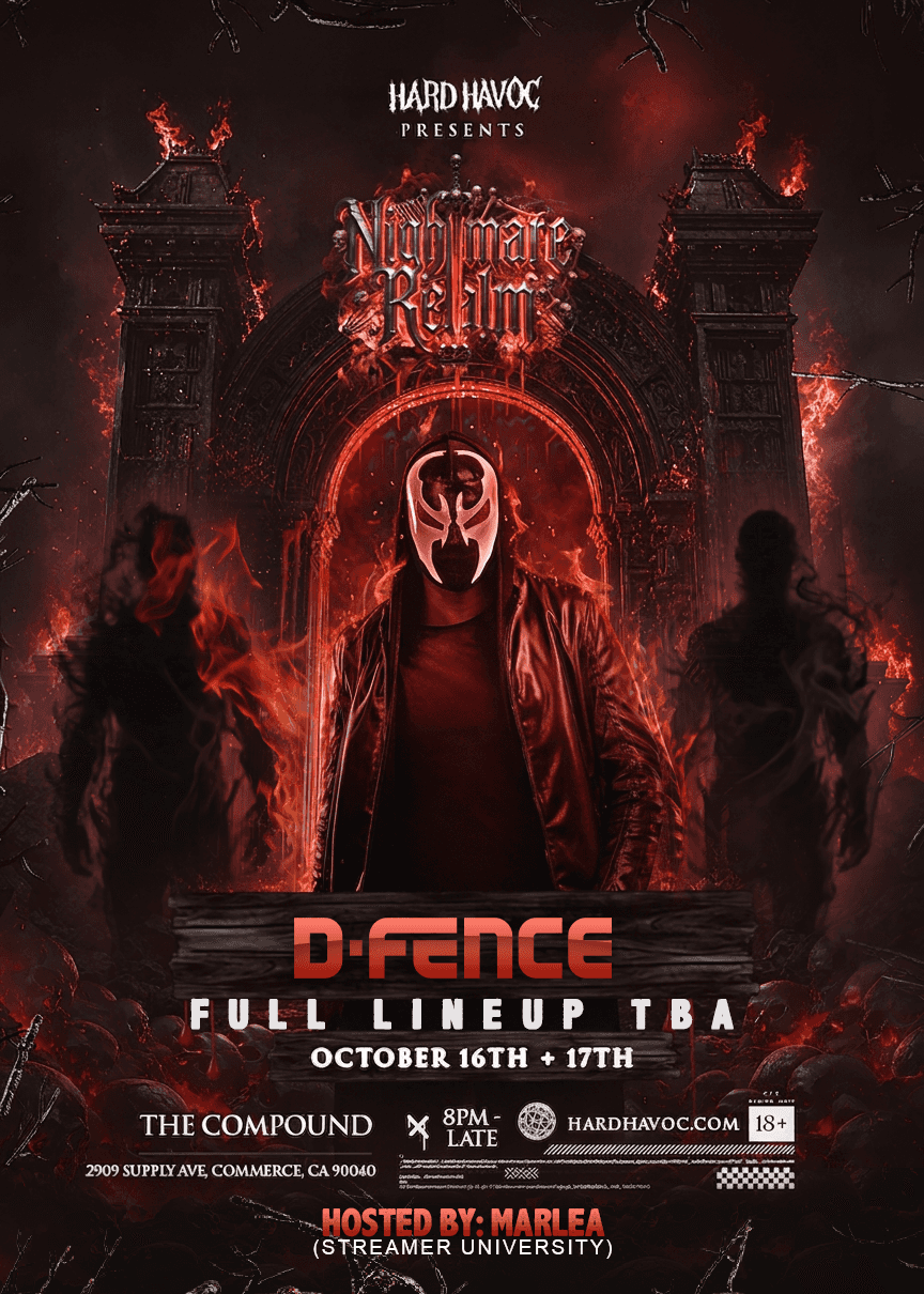 Flyer of Hard Havoc Presents: Nightmare Realm ( 2 Days)