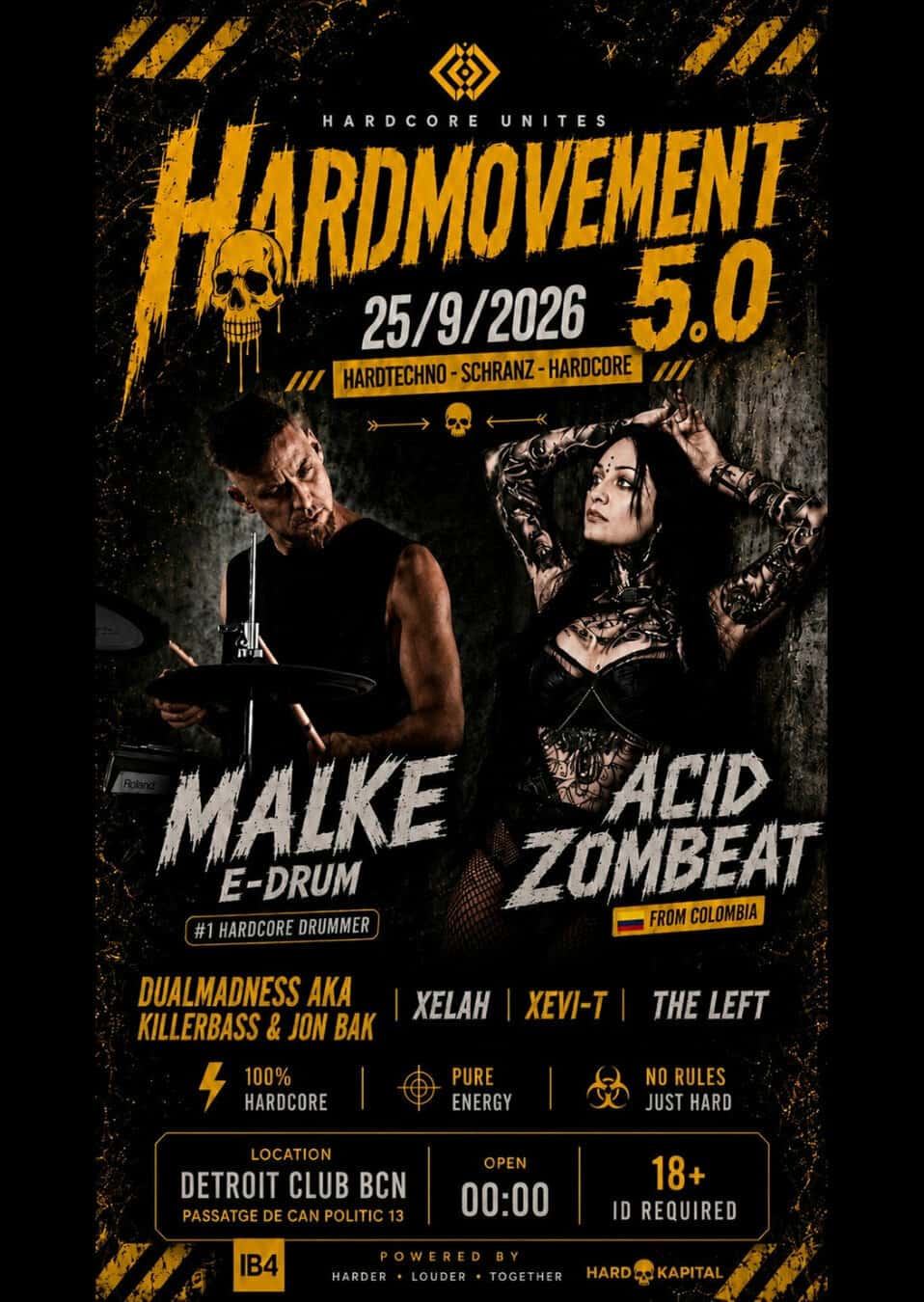 Flyer de HARD MOVEMENT 5.0