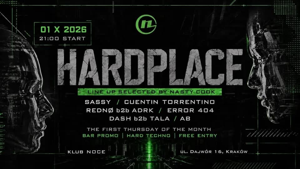 NOCE KRK: HARDPLACE / FREE ENTRY