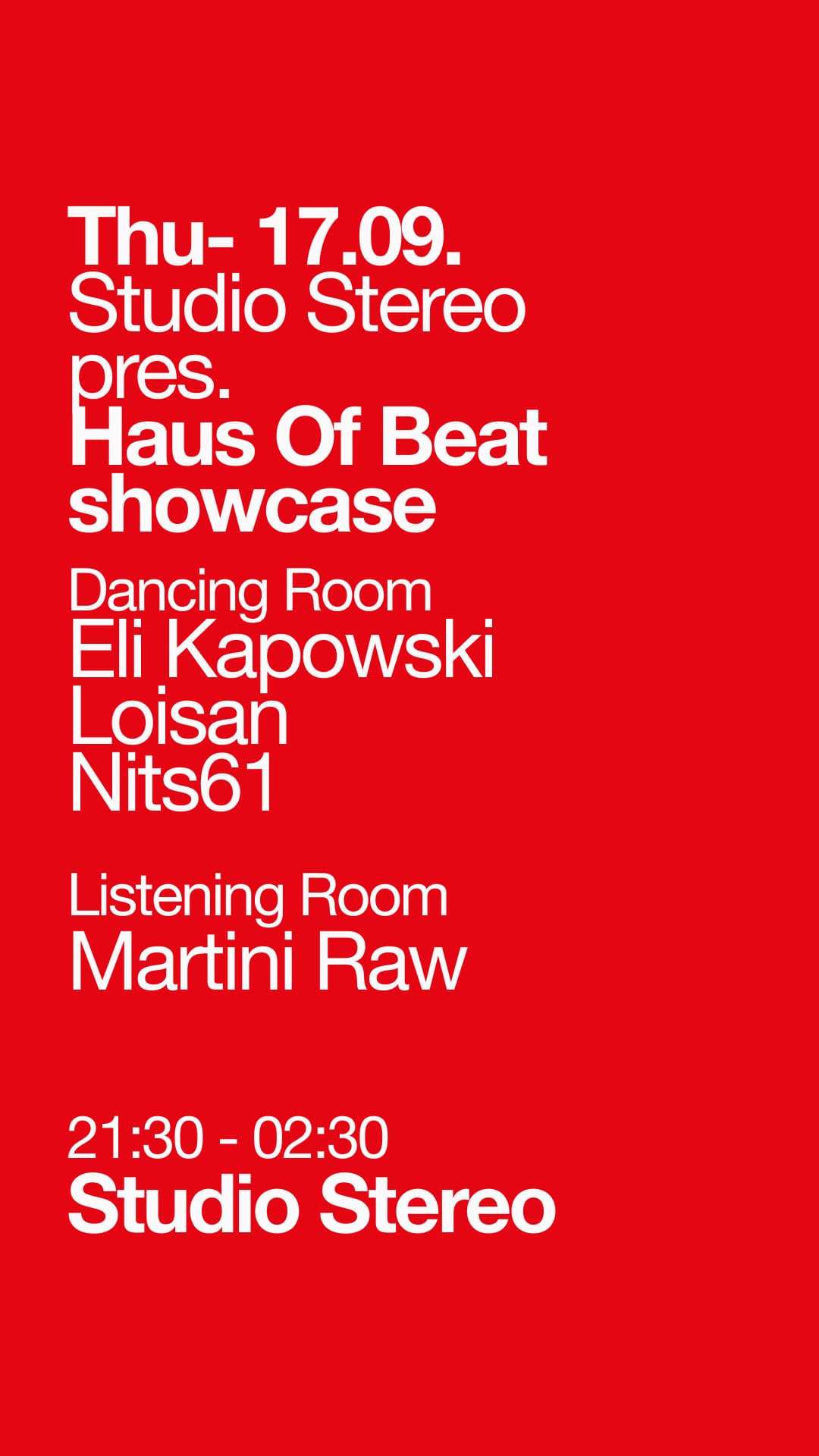 Studio Stereo pres. Haus Of Beat showcase