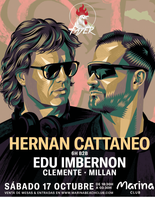 Flyer of FAYER: Hernan Cattaneo · Edu Imbernon