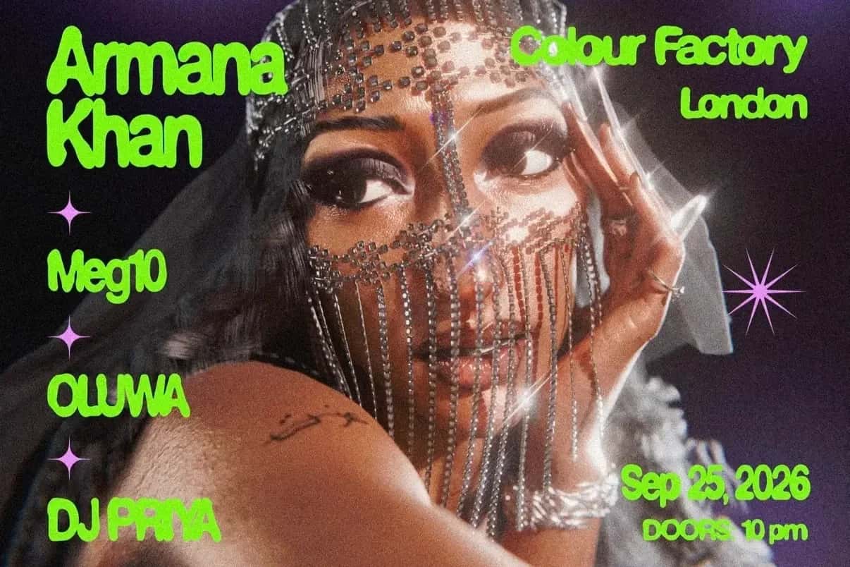 Flyer of Hoe_mies: ARMANA KHAN, Meg10, Oluwa & DJ PRIYA