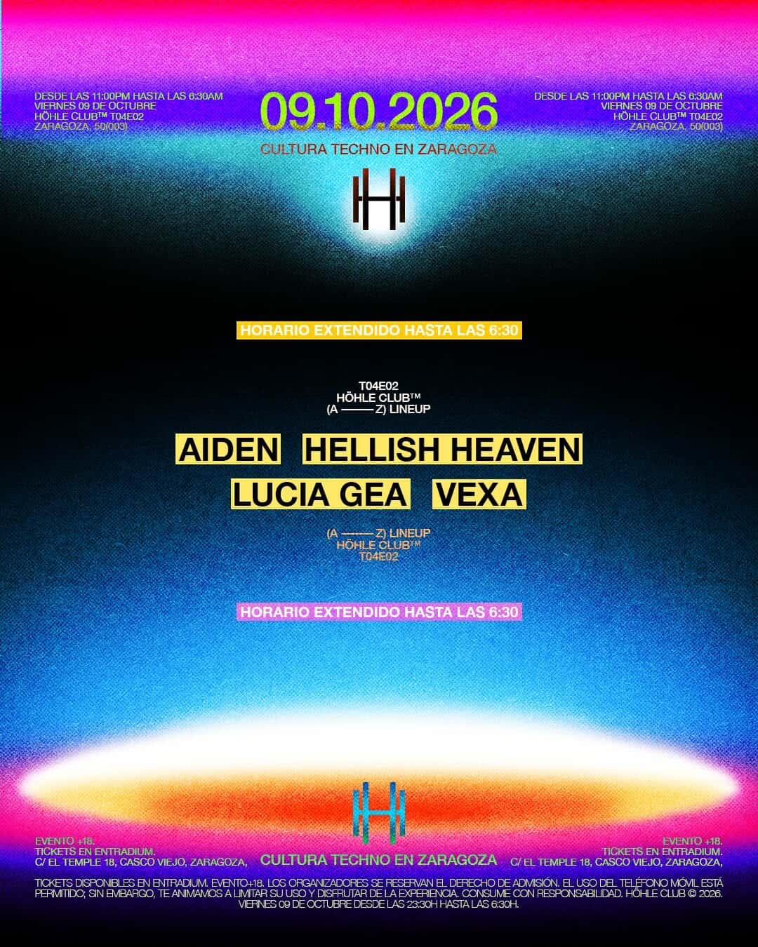 Flyer de Hohle Club 9 Octubre