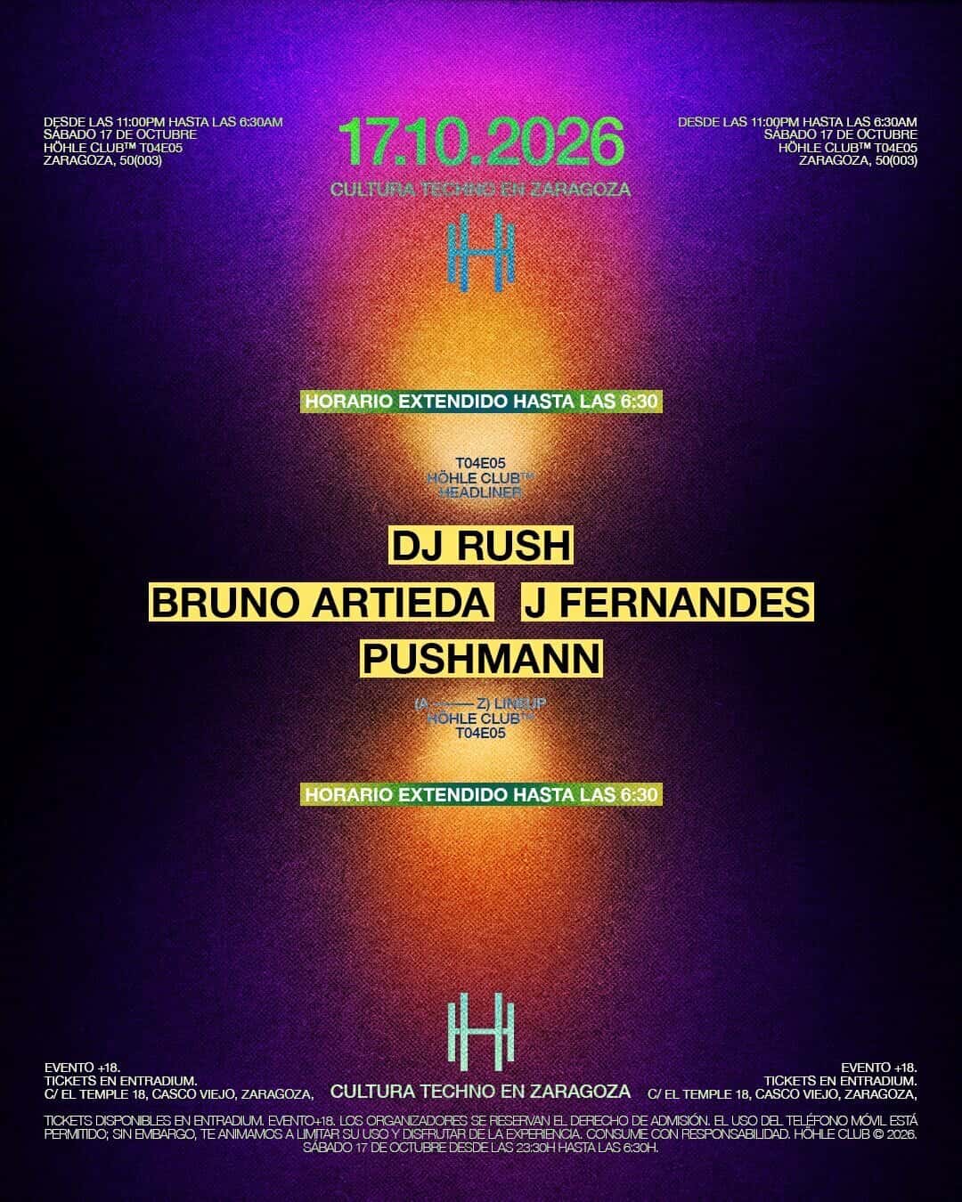 Flyer de Höhle club 17 Octubre