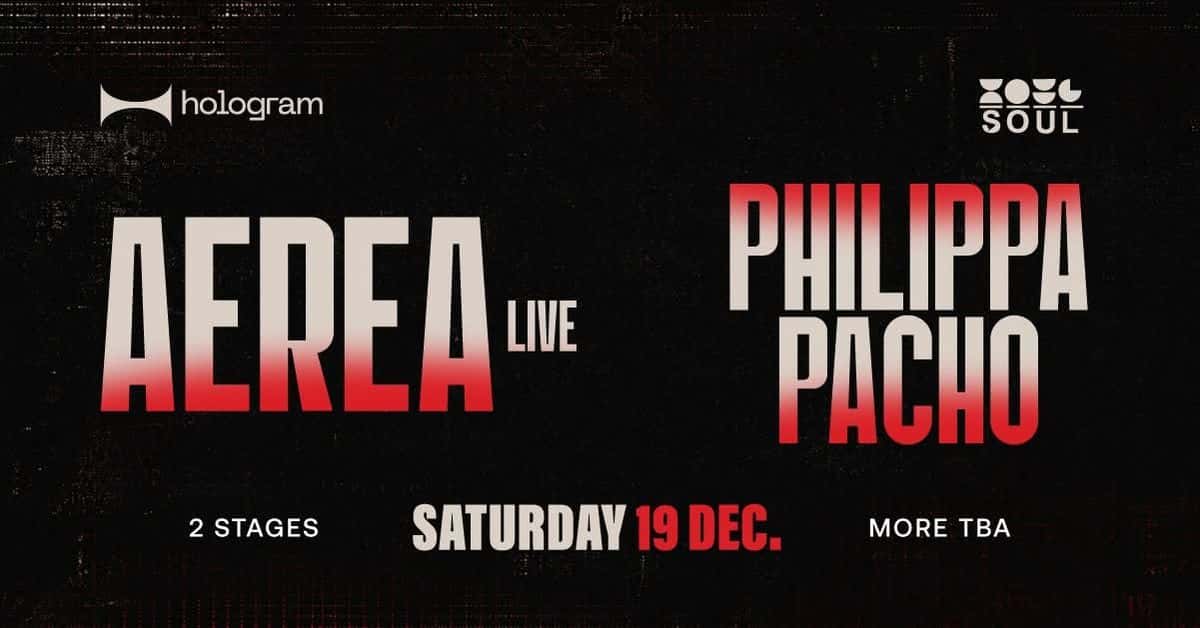 Flyer of Hologram with AEREA Live & Philippa Pacho