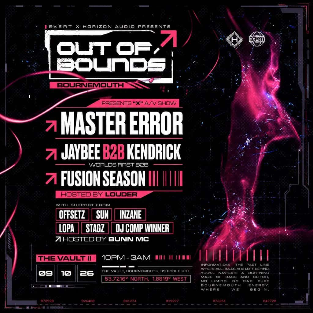 Flyer of Horizon Audio x Exert Records: Out of Bounds