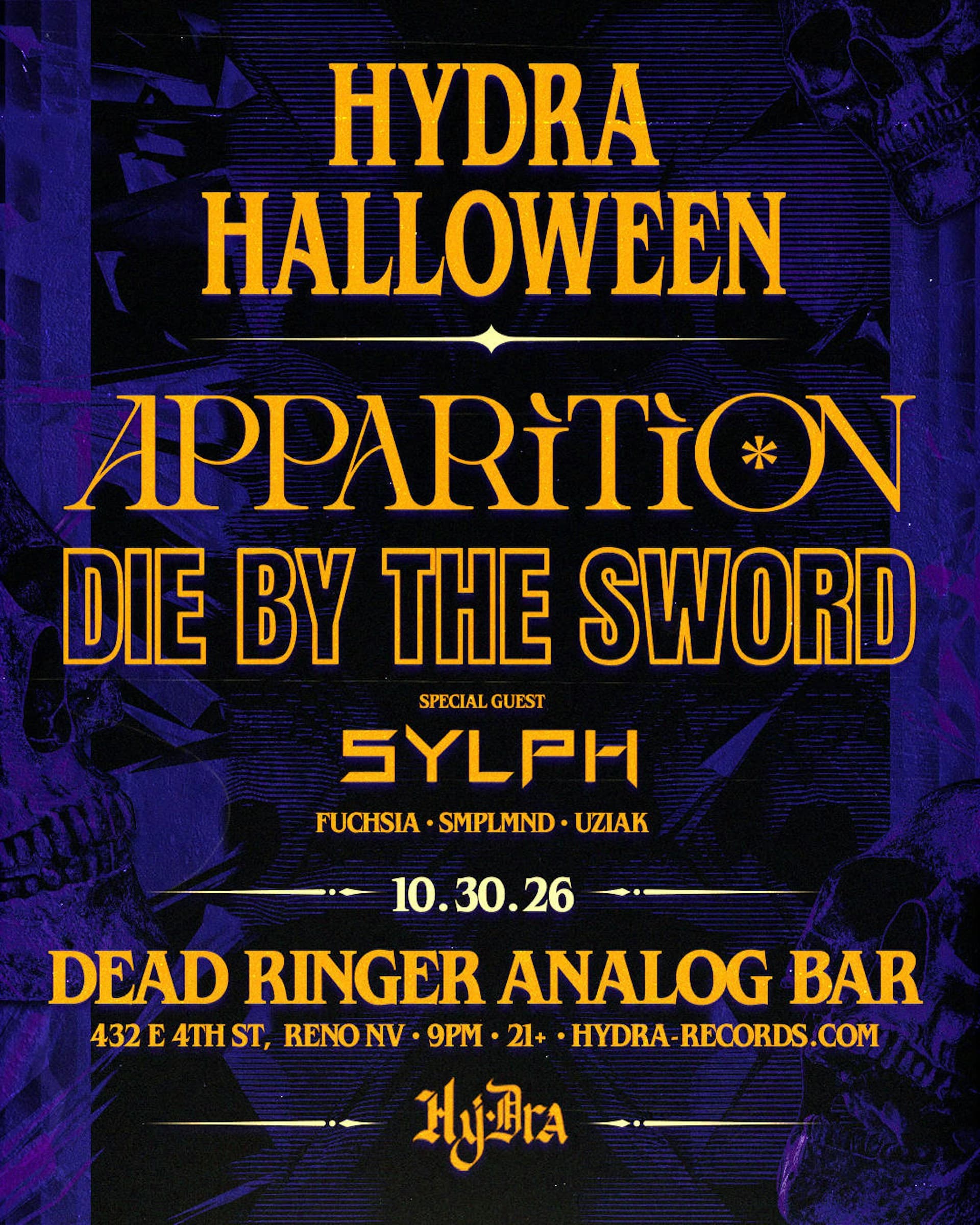 Hydra Halloween - Apparition, Die by the Sword & Sylph