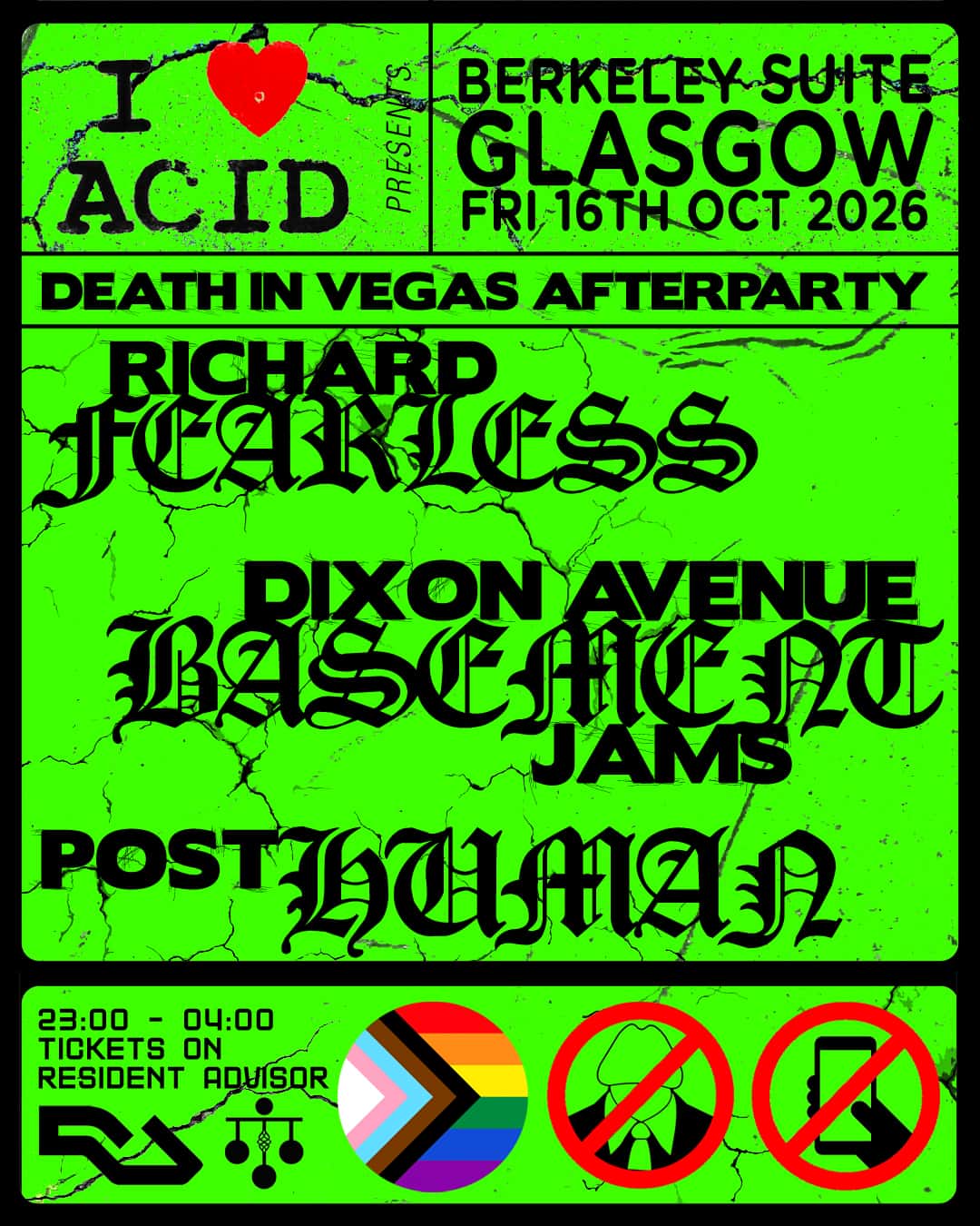 Flyer of I Love Acid - Death In Vegas Afterparty