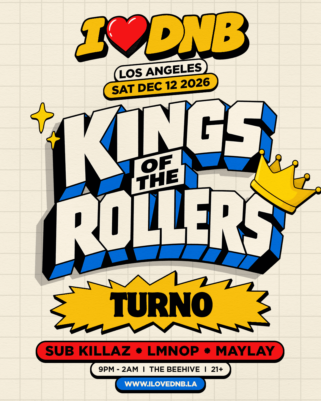 Flyer de I LOVE DNB: Kings of the Rollers