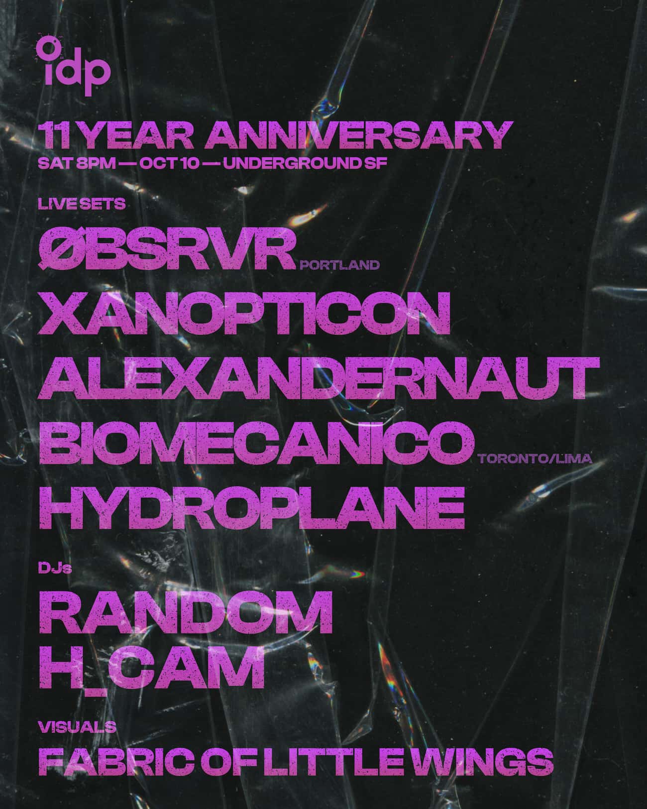 Flyer of IDP 11 Yr Anniversary